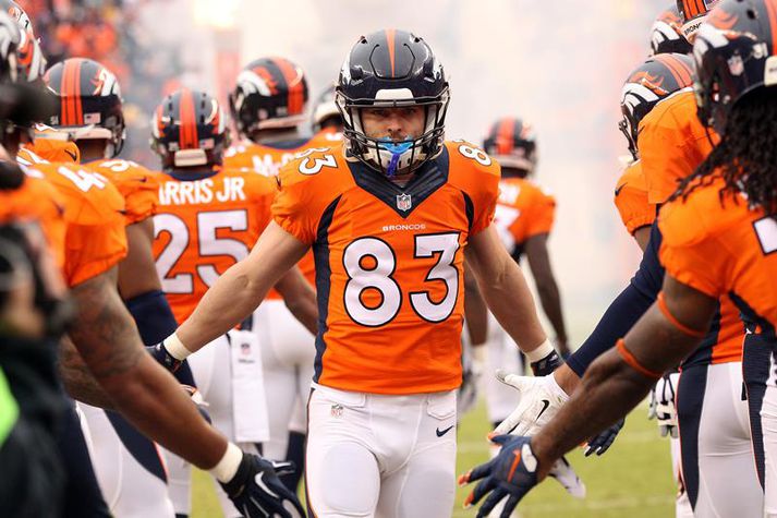 Welker er hér með Denver í fyrra.