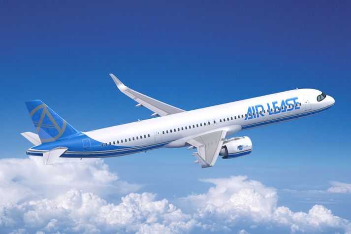 Airbus A321XLR, í litum Air Lease. Stefnt er að því hún verði komin í rekstur hjá flugfélögum árið 2023.