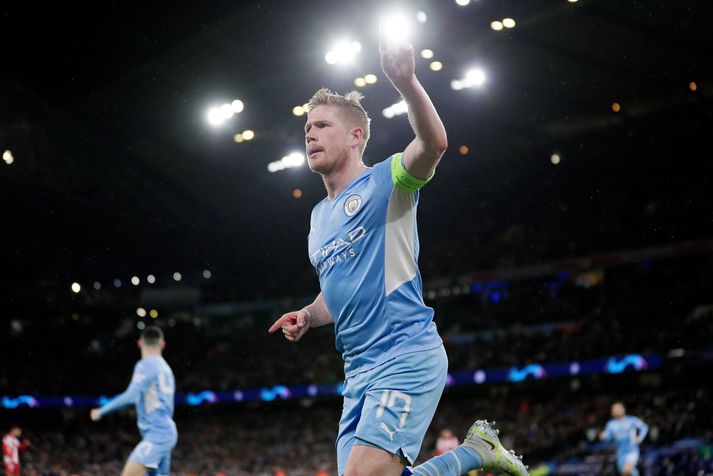 Kevin De Bruyne skoraði eina mark leiksins í kvöld.