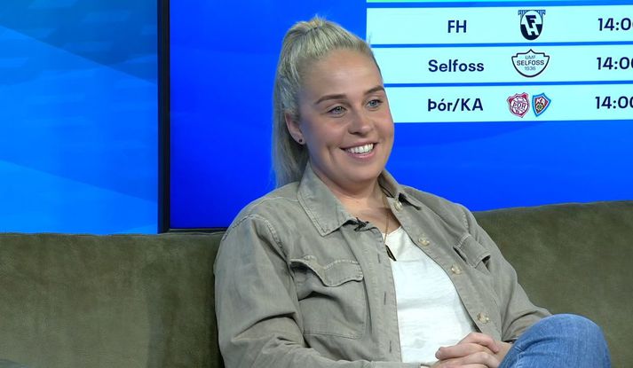 Margrét Magnúsdóttir mætti í Bestu upphitunina til Helenu Ólafsdóttur.