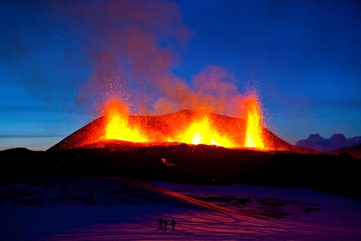 Eldgosið gæti staðið í nokkrar vikur. Mynd/ Vilhelm.