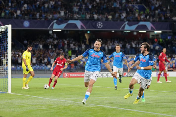 Piotr Zielinski skoraði tvö og lagði upp eitt gegn Liverpool.