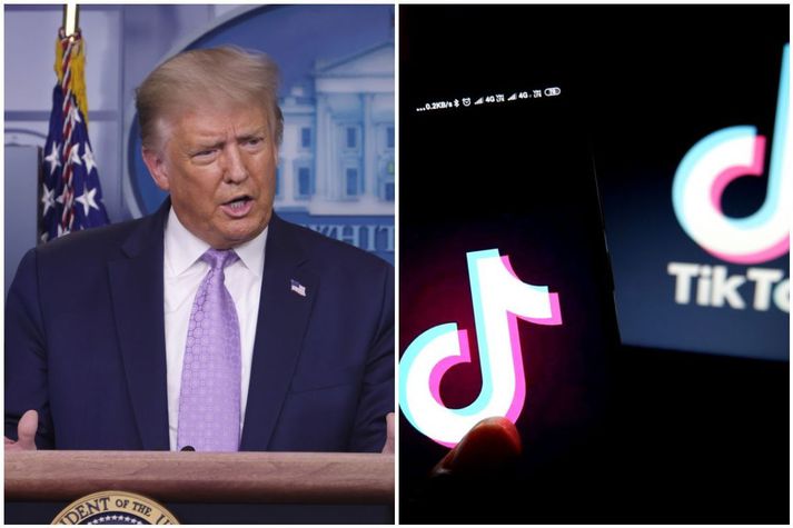 Trump hefur skrifað undir tilskipun sem ætlað er að koma höggi á kínversku samskiptamiðlana TikTok og WeChat.