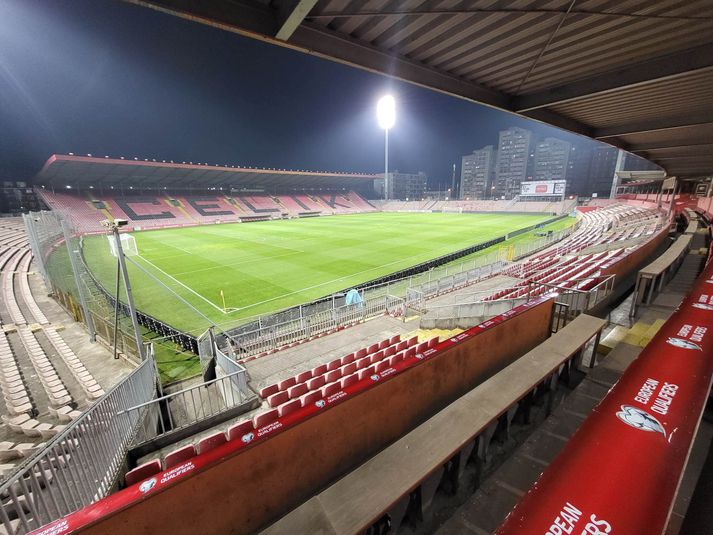 Bilino Polje-völlurinn í Zenica sem Ísland leikur á í kvöld.