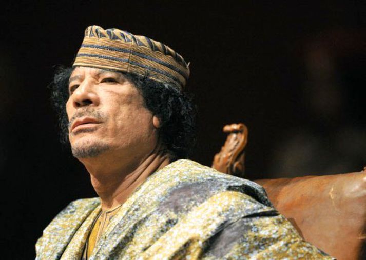 Muammar Gaddafi, fyrrverandi einræðisherra Líbíu.