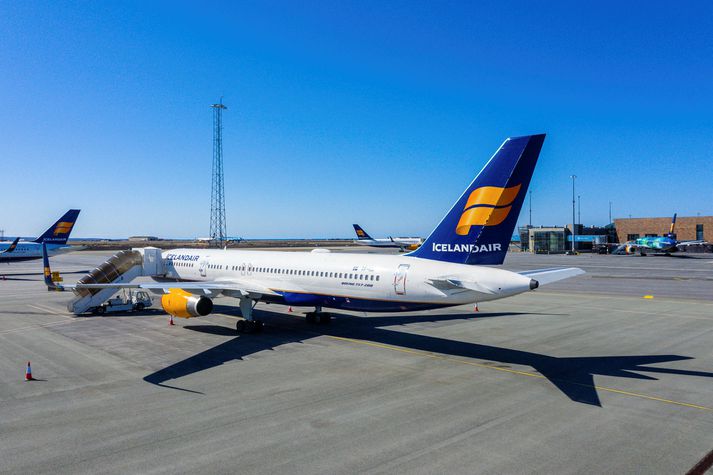 Þotan var af gerðinni Boeing 757.