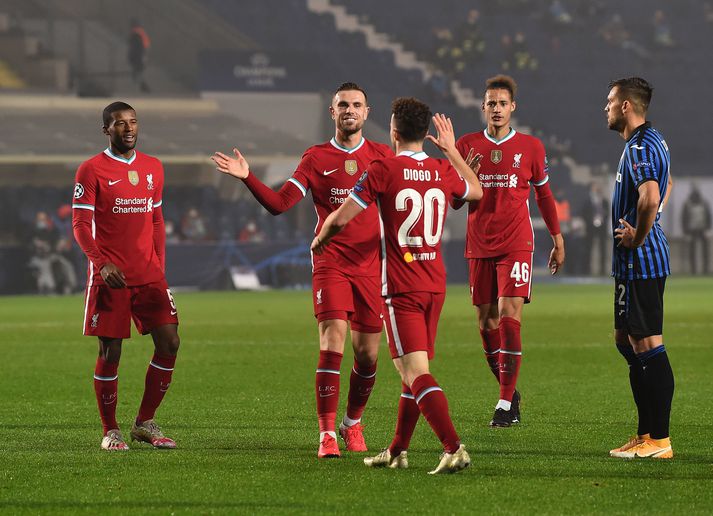 Liverpool bauð til markaveislu þegar liðið sótti Atalanta heim í Meistaradeild Evrópu í gær. Englandsmeistararnir unnu 0-5 sigur.