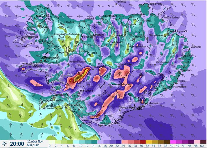 Víða verður vindasamt á morgun.