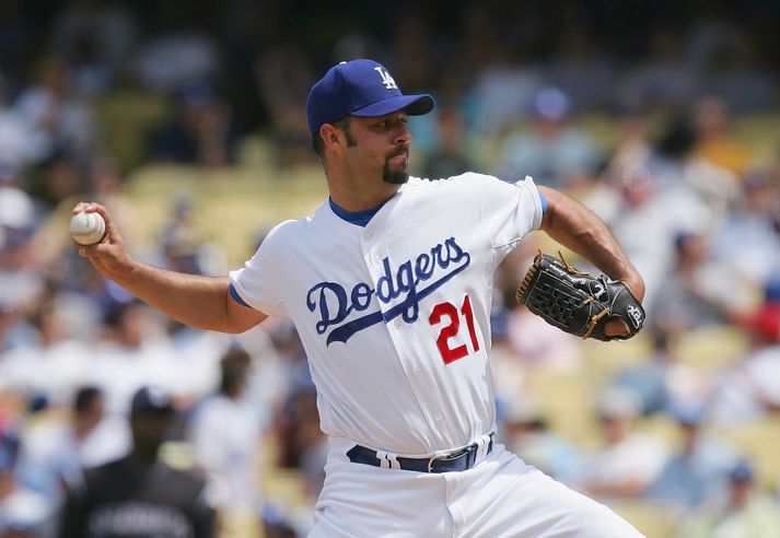 Loaiza í leik með LA Dodgers.