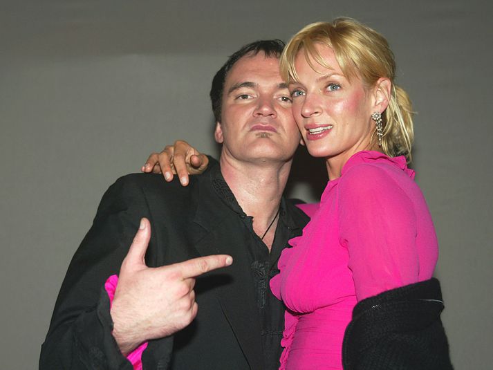 Tarantino hefur fínan smekk fyrir leikkonum. Hér er hann með Umu Thurman.