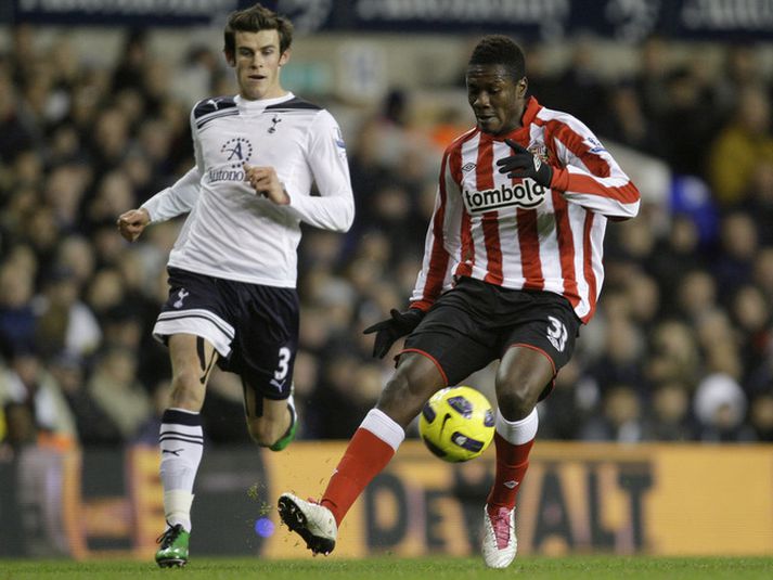 Asamoah Gyan tryggði Sunderland jafntefli í kvöld.