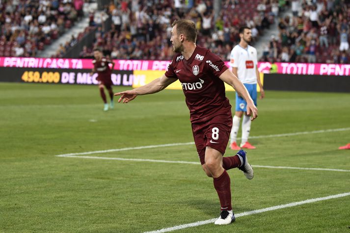 Rúnar Már skoraði þriðja mark liðsins þegar CFR Cluj mætti Borac í fyrri leik liðanna.
