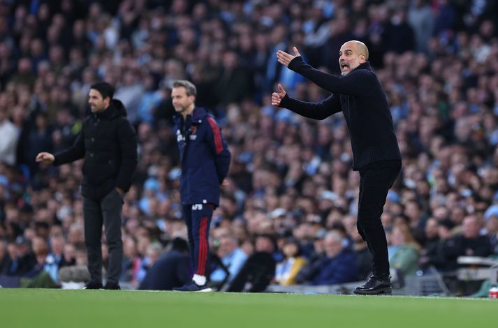 Pep er ávallt líflegur á hliðarlínunni.