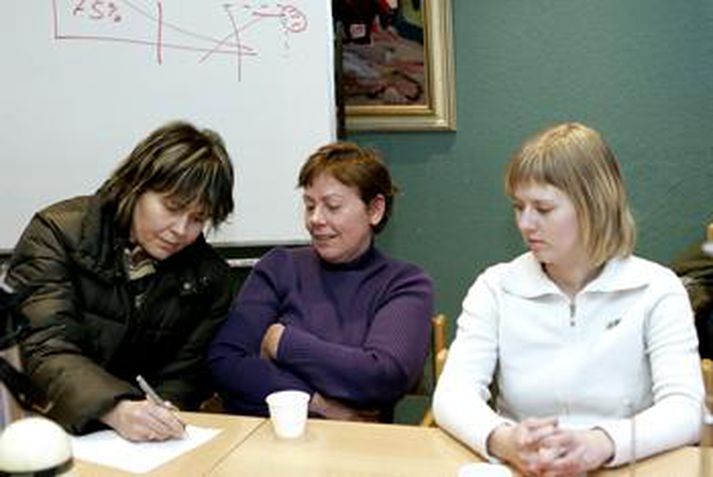 Félagsráðgjafar funda á dögunum.