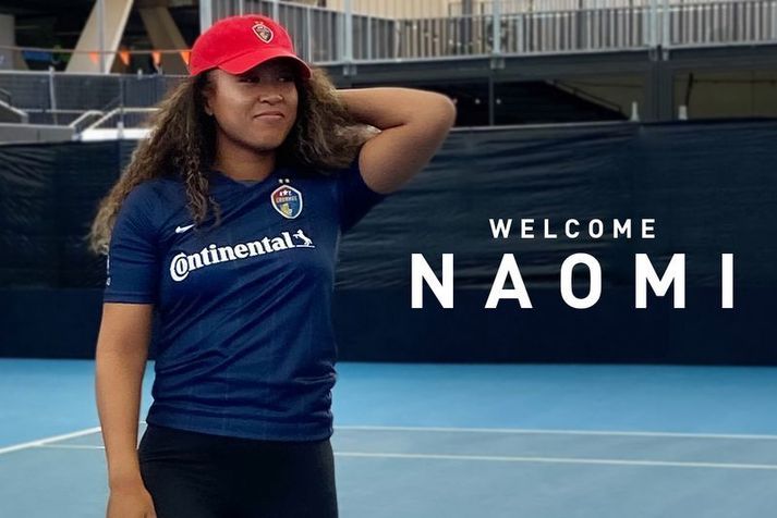 Naomi Osaka í búningi North Carolina Courage.