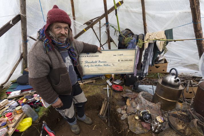 Útilegumaðurinn Tryggvi Gunnar Hansen sem datt heldur betur í lukkupottinn í gær.