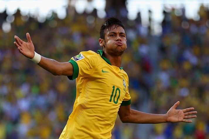 Neymar er þjóðhetja í Brasilíu.
