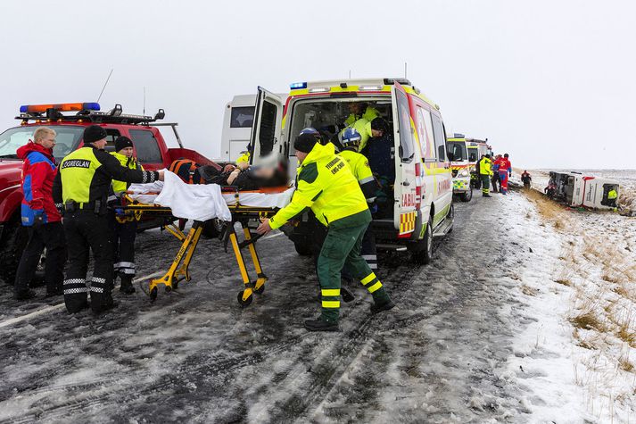 Hópslysið á Mosfellsheiði í október er eitt alvarlegasta hópslys síðustu ára á Íslandi.