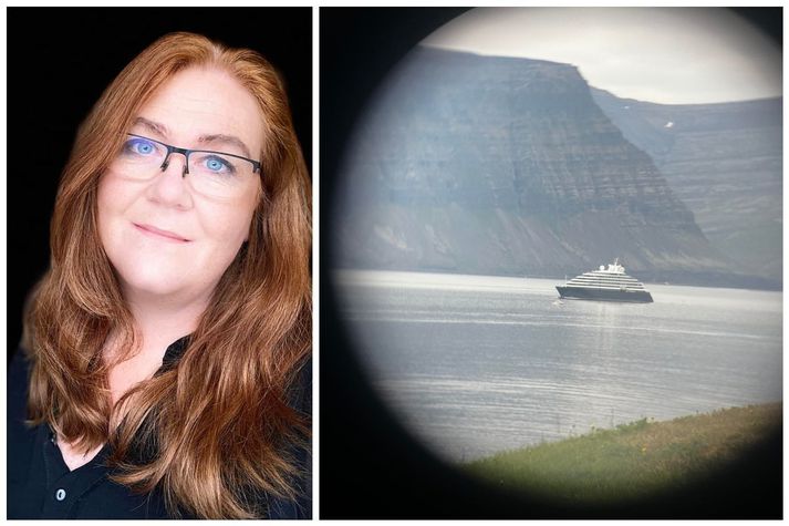 Margrét segir marga furða sig á því að drónaflug sé óheimilt í friðlandinu við Dynjanda vegna fuglalífs á meðan þyrluferðir á vegum skemmtiferðaskipa eru heimilar.