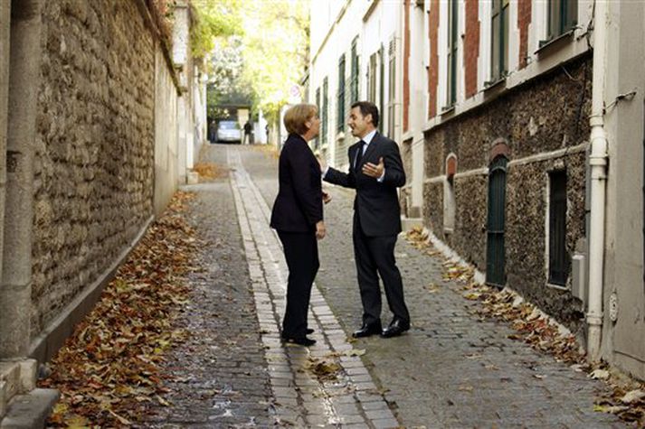 Angela Merkel og Nicolas Sarkozy.