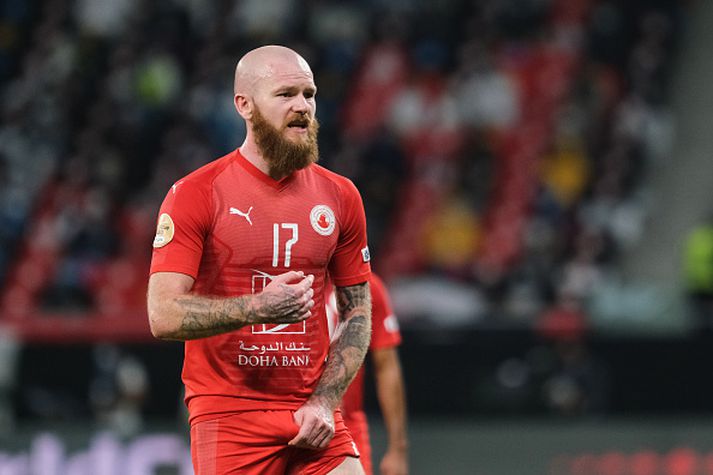 Aron Einar Gunnarsson lék allan leikinn í markalausu jafntefli Al-Arabi í dag.