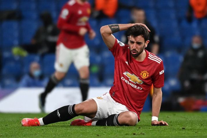 Það hefur ekkert gengið hjá Bruno Fernandes og félögum í liði Manchester United í leikjum á móti hinum stóru liðunum í ensku úrvalsdeildinni.