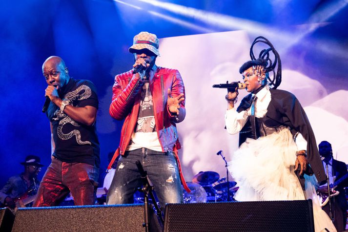 Pras á sviði árið 2023, ásamt félögum sínum í Fugees.