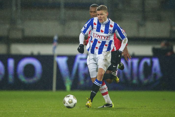 Alfreð í leik með Heerenveen.