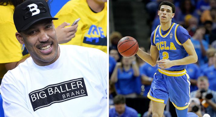 Feðgarnir LaVar og Lonzo Ball.