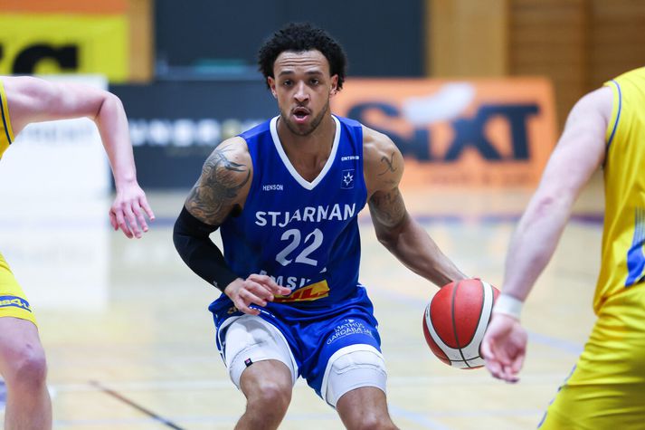 Shawn Hopkins í leik með Stjörnunni tímabilið 2021 til 2022.
