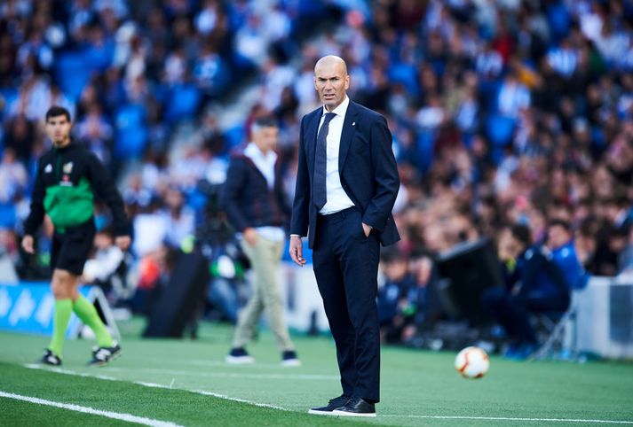Zidane á hliðarlínunni.