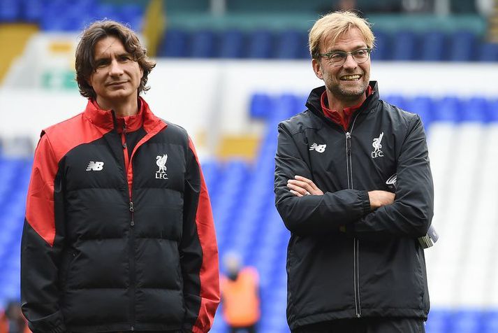 Jürgen Klopp við hlið Zeljko Buvac þegar allt lék í lyndi.