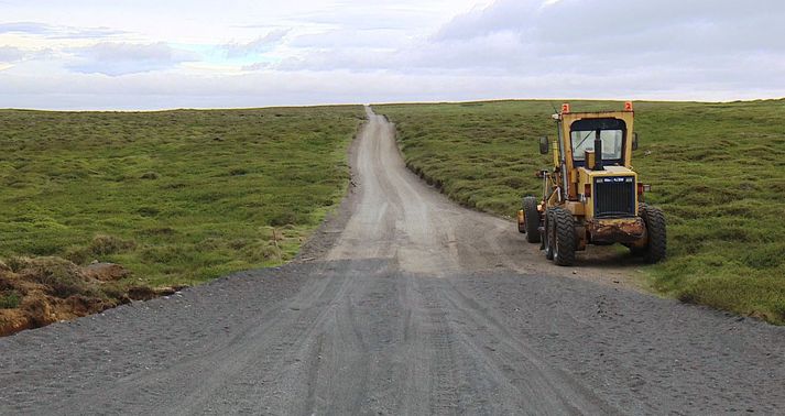 Frá Dettifossvegi, milli Ásbyrgis og Hljóðakletta.