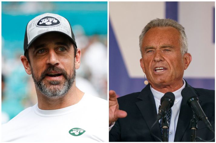 Robert F. Kennedy yngri, forsetaframbjóðandi, viðraði þá hugmynd við NFL leikstjórnandann Aaron Rodgers að hann verði varaforsetaefni sitt í komandi forsetakosningum í Bandaríkjunum