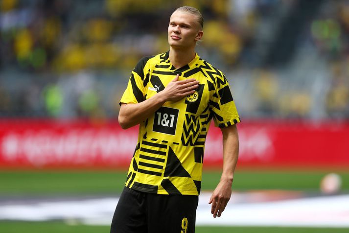 Erling Haaland kveður stuðningsmenn Borussia Dortmund í síðasta leik sínum á Signal Iduna Park