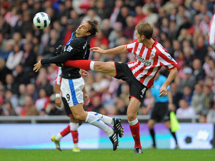 Berbatov fann sig ekki í dag.