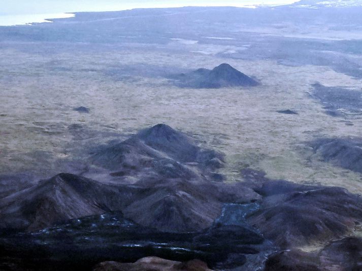 Reykjanesið í grennd við Keili séð úr flugvél Ragnars Axelssonar ljósmyndara.