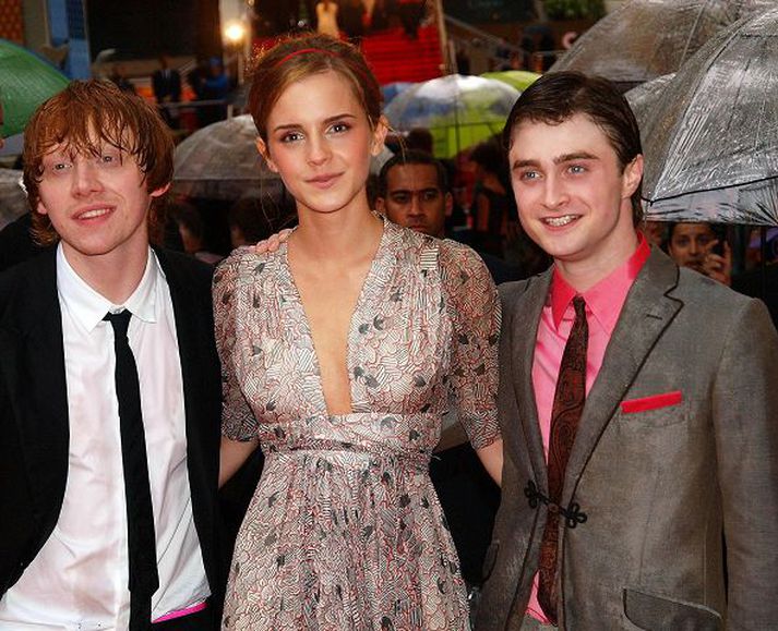 Vaxa úr grasi Grint, Watson og Radcliffe huga að framtíðinni eftir Hogwarts. 
nordicphotos/afp