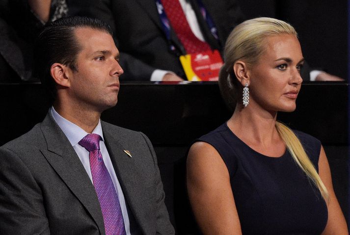 Vanessa Trump ásamt Donald Trump yngri