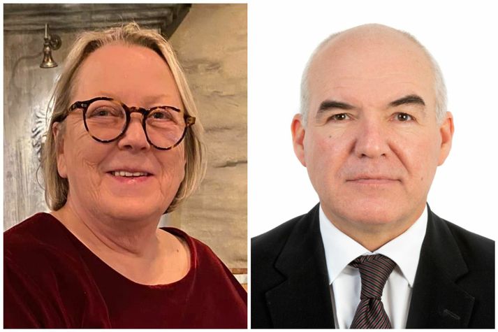 Margrét Rósa hafði betur í þessari lotu við Eirík Óla Árnason.