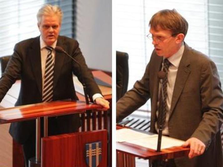 Borgarfulltrúarnir Ólafur F. Magnússon og Óskar Bergsson.