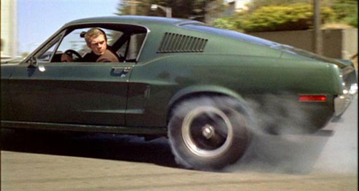 Steve McQueen á græna skrímslinu.