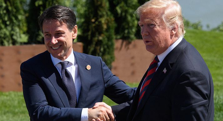 Það fór vel með Donald Trump og Giuseppe Conte.