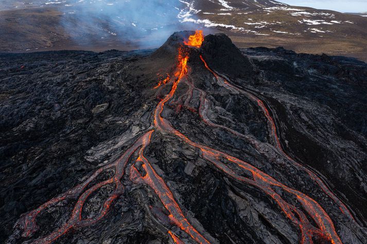 Gosið hefur nær viðstöðulaust í fimm mánuði.