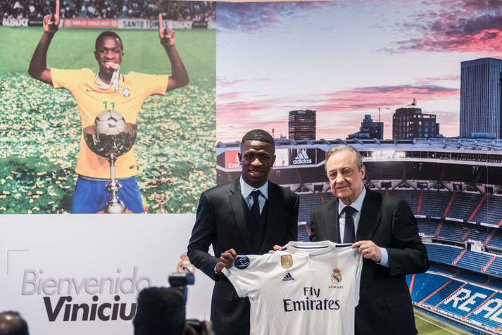 Vinicius fékk alvöru kynningu á Santiago Bernabeu