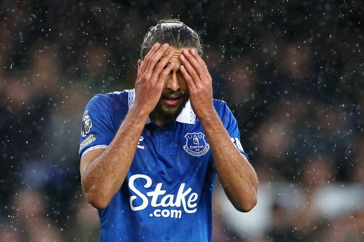 Dominic Calvert-Lewin í miklu uppnámi. Myndin tengist fréttinni óbeint