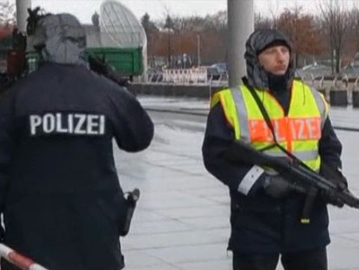 Fyrir utan þinghúsið í Berlín