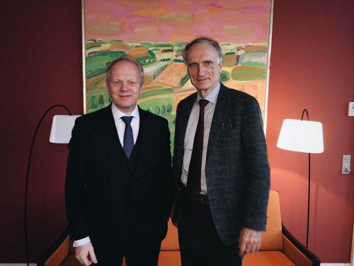 Illugi Gunnarsson og Bertel Haarder í Kaupmannahöfn í dag