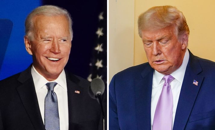 Biden sagði í gær tíma til kominn að horfa fram á við en á Twitter mátti enn sjá Trump slá frá sér í biturð.