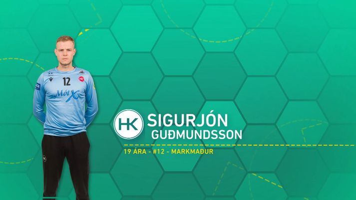 Sigurjón Guðmundsson átti frábæran leik í marki HK.